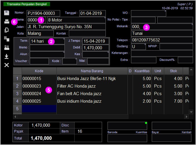 Penjualan Distributor - input